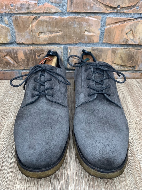All Saints Leigh Gray Suede Derby Shoes Size 43 10.5US main image 4